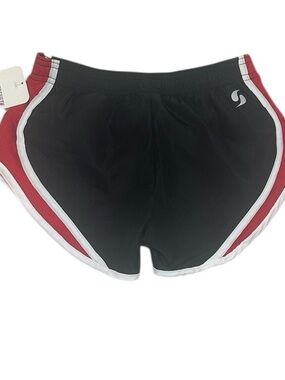 Brand New Soffe Apparel Red & Black Low Rise Classic Team Shorty Shorts Girls 7